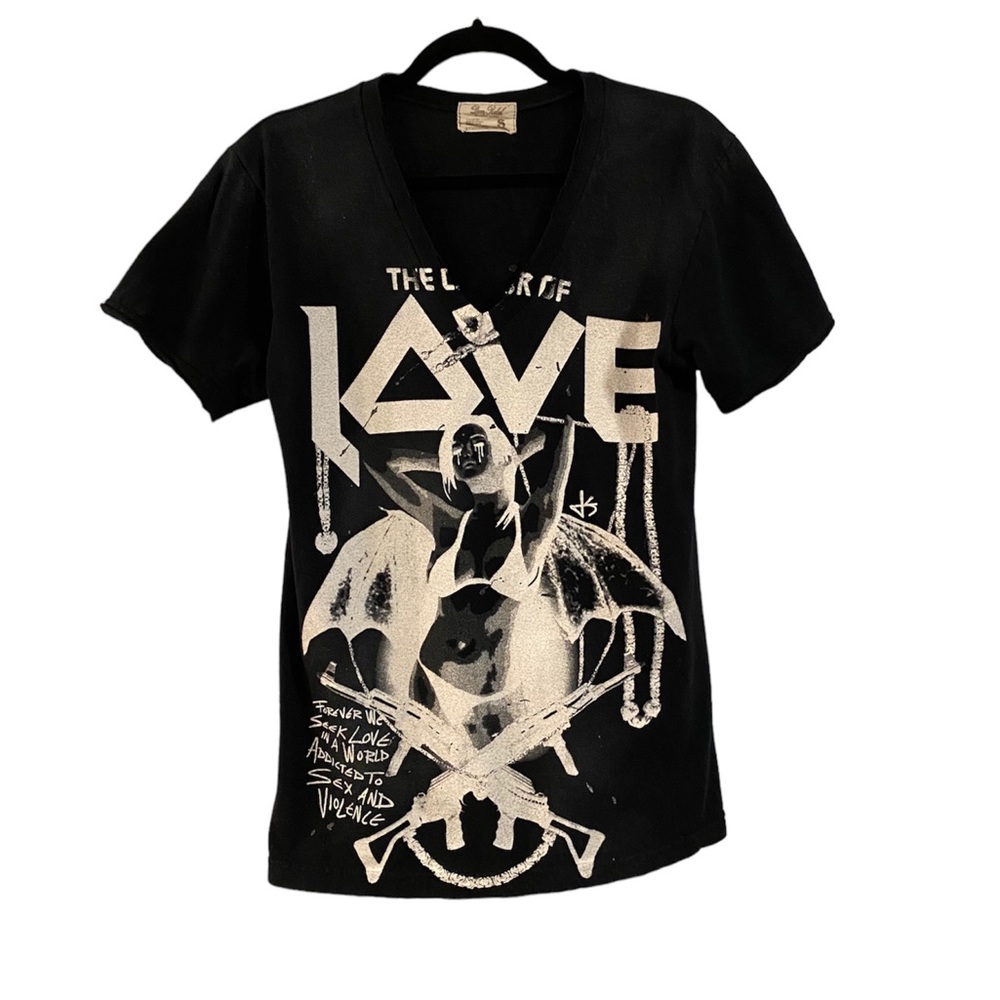 Dom Rebel Men’s Graphic T-Shirt, Size Small, Black / White, Distressed, …